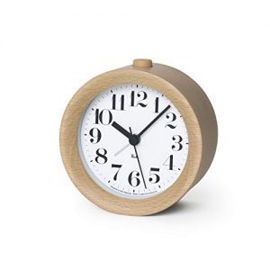 Lemnos Riki Wooden Alarm Clock Natrual (japan import)