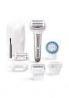 Panasonic - Personalcare ES-EL9A-S503 | Épilateur Electrique Femme - Double rangée de disques avec 60 pinces Wet & Dry Lumiere LED 10 accessoires Tête pivotante flexible à 90° Argent/blanc
