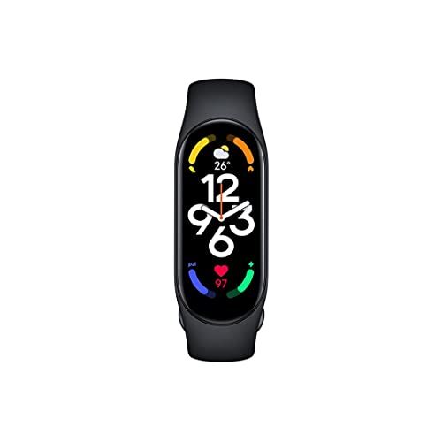 Le Smart Band 7 Noir version française de la marque Xiaomi avec 110 modes d’exercices et 100 cadrans pour surveiller votre santé